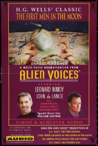9y051 ALIEN VOICES signed 16x24 special poster 1990s by Nimoy AND de Lancie, First Men in the Moon!