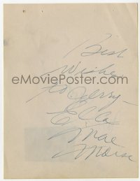 9y358 ELLA MAE MORSE signed 5x6 cut album page 1940s it can be displayed with a repro!