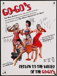 9y047 GO-GO'S signed 18x24 music poster 1994 by Kathy Valentine, Gina Schock, Carlisle AND Caffey!