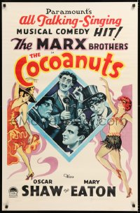 9y036 GROUCHO MARX signed #25/250 27x42 art print 1976 on art used on the 1929 Cocoanuts one-sheet!