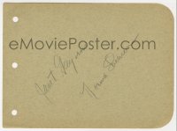 9y362 JANET GAYNOR/NORMA SHEARER signed 5x6 album page 1940s it can be framed & displayed with a repro still!