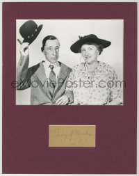 9y201 PERCY KILBRIDE signed 2x4 cut album page in 11x14 display 1940s in Ma & Pa Kettle role!