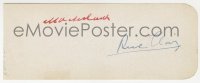 9y366 RENE CLAIR/YVETTE signed 2x6 cut album page 1950s the French director & the nightclub singer!