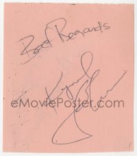 9y368 RYAN O'NEAL signed 3x4 cut album page 1980s it can be framed with the included REPRO still!