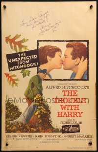 9y002 TROUBLE WITH HARRY signed WC 1955 by Shirley MacLaine, directed by Alfred Hitchcock!