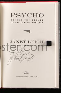 9y141 JANET LEIGH signed hardcover book 1995 Psycho: Behind the Scenes of the Classic Thriller!