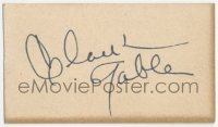 9y247 CLARK GABLE signed card 1940s includes 10x13 matted photo of him with Lieut Col Schryer!