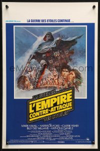 9z663 EMPIRE STRIKES BACK Belgian 1980 George Lucas sci-fi classic, cool artwork by Tom Jung!
