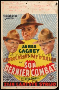 9z669 FIGHTING 69th Belgian 1949 art of WWI soldiers James Cagney, Pat O'Brien & George Brent!