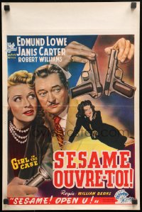 9z677 GIRL IN THE CASE Belgian 1950 Edmund Lowe, Janis Carter, a date with a screeful of thrills!