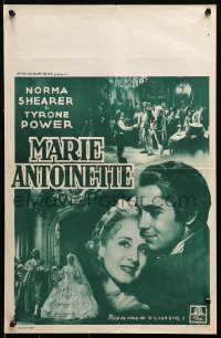 9z714 MARIE ANTOINETTE Belgian R1940s cool portrait of Norma Shearer & Tyrone Power!