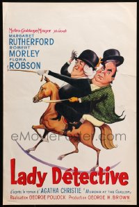 9z718 MURDER AT THE GALLOP Belgian 1963 Robert Morley, Margaret Rutherford as Miss Marple!