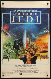 9z737 RETURN OF THE JEDI Belgian 1983 George Lucas classic, cool different artwork montage!