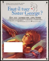 9z808 KILLING OF SISTER GEORGE French 18x22 1971 different art of naked York by Grinsson, Aldrich!