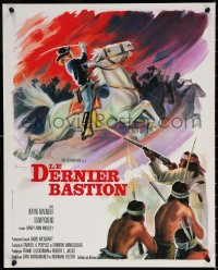 9z814 LEGEND OF CUSTER French 18x22 1968 Grinsson art of Wayne Maunder in raid against the Indians!