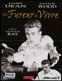 9z831 REBEL WITHOUT A CAUSE French 16x21 R1990s Nicholas Ray, James Dean, bad boy from a good family!