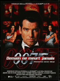 9z850 TOMORROW NEVER DIES French 16x21 1997 Pierce Brosnan as Bond, Michelle Yeoh, Teri Hatcher!