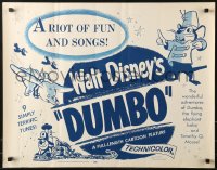 9z340 DUMBO 1/2sh R1960 art from Walt Disney cartoon classic, a riot of fun and songs!