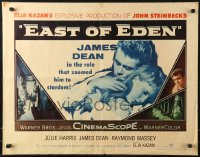 9z342 EAST OF EDEN 1/2sh R1957 James Dean in the role that zoomed him to stardom, John Steinbeck!