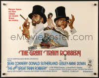 9z372 GREAT TRAIN ROBBERY int'l 1/2sh 1979 Jung art of Sean Connery, Sutherland & Lesley-Anne Down!