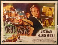 9z374 HEAT WAVE 1/2sh 1954 artwork of HOT tempting taunting bad girl Hillary Brooke!