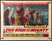 9z376 HIGH & THE MIGHTY 1/2sh 1954 John Wayne, Claire Trevor, directed by William Wellman!