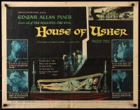9z383 HOUSE OF USHER 1/2sh 1960 Edgar Allan Poe's tale of the ungodly & evil, art by Reynold Brown!