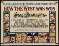 9z385 HOW THE WEST WAS WON style B 1/2sh 1964 John Ford epic, Reynolds, Gregory Peck & all-star cast