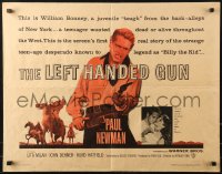 9z401 LEFT HANDED GUN 1/2sh 1958 great image of Paul Newman as teenage desperado Billy the Kid!