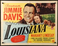 9z407 LOUISIANA style A 1/2sh 1947 real life Governor Jimmie Davis as himself & pretty Margaret Lindsay!