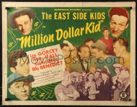9z420 MILLION DOLLAR KID 1/2sh 1943 East Side Kids, Leo Gorcey & Huntz Hall with Gabe Dell, rare!