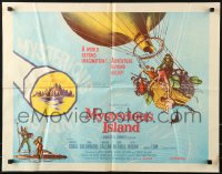 9z427 MYSTERIOUS ISLAND 1/2sh 1961 Ray Harryhausen, Jules Verne sci-fi, cool hot-air balloon image!