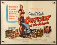 9z442 OUTCAST OF THE ISLANDS style A 1/2sh 1952 full-length art of exotic sexy Kerima, Carol Reed!