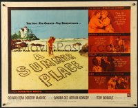 9z490 SUMMER PLACE 1/2sh 1959 Sandra Dee & Troy Donahue in young lovers classic, cool cast montage!