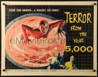 9z498 TERROR FROM THE YEAR 5,000 1/2sh 1958 wonderful art of the hideous she-thing, classic image!