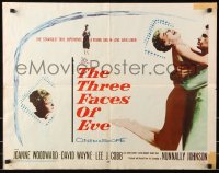 9z504 THREE FACES OF EVE 1/2sh 1957 David Wayne, Joanne Woodward has multiple personalities!