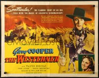 9z523 WESTERNER 1/2sh 1940 Gary Cooper on horse by Walter Brennan as Judge Roy Bean!