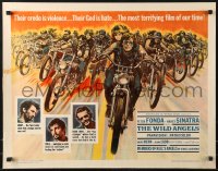 9z529 WILD ANGELS 1/2sh 1966 art of biker Peter Fonda & sexy Nancy Sinatra on motorcycle!