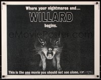 9z530 WILLARD 1/2sh 1971 creepy art of rat, the one movie you should not see alone!