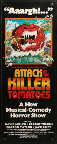 9z012 ATTACK OF THE KILLER TOMATOES insert 1979 wacky monster artwork by David Weisman!