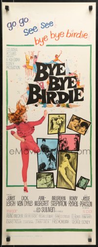 9z039 BYE BYE BIRDIE insert 1963 cool artwork of sexy Ann-Margret dancing, Van Dyke, Janet Leigh!