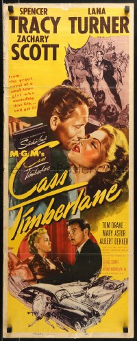 9z046 CASS TIMBERLANE insert 1948 Spencer Tracy proposes to much younger beautiful Lana Turner!