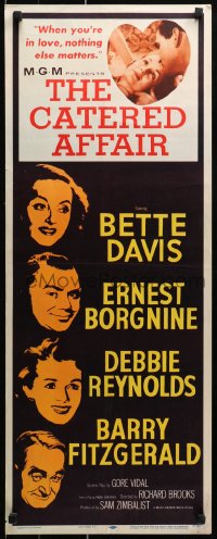 9z049 CATERED AFFAIR insert 1956 Debbie Reynolds, Bette Davis, Ernest Borgnine, Barry Fitzgerald!