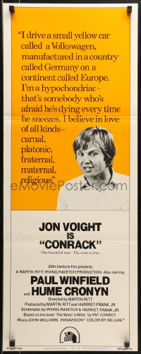 9z062 CONRACK insert 1974 great close portrait of dedicated teacher Jon Voight, from Pat Conroy novel!