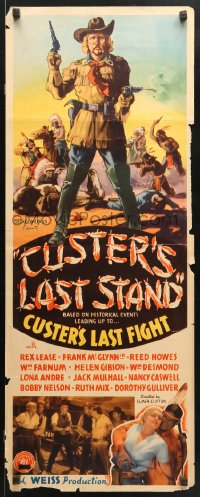 9z071 CUSTER'S LAST STAND insert 1936 based on historical events leading up to the battle!