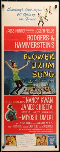 9z097 FLOWER DRUM SONG insert 1962 full-length Nancy Kwan, Rodgers & Hammerstein musical!