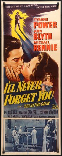 9z121 I'LL NEVER FORGET YOU insert 1951 Tyrone Power travels back in time to meet Ann Blyth!