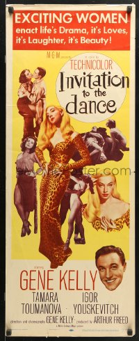 9z125 INVITATION TO THE DANCE insert 1957 Gene Kelly, full-length super sexy Tamara Toumanova!