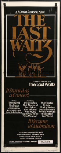 9z143 LAST WALTZ insert 1978 Martin Scorsese, it started as a rock concert & became a celebration!