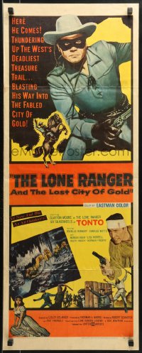 9z146 LONE RANGER & THE LOST CITY OF GOLD insert 1958 masked hero Clayton Moore & Jay Silverheels!